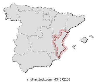 Map - Spain, Valencian Community