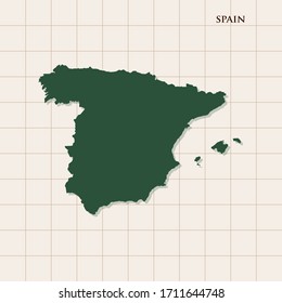 Map of Spain vector design template
