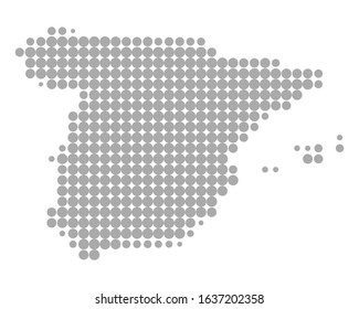 Map of Spain as vector illustration