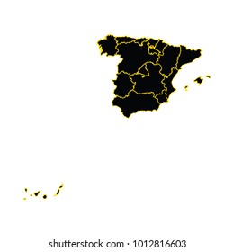 Map of Spain, Vector map-spain country on white background.