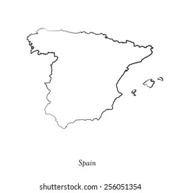 Map of  Spain  for your design, concept Illustration.
