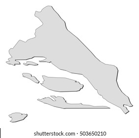 Map - Split-Dalmatia (Croatia)