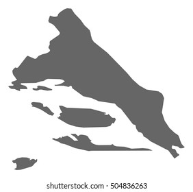 Map - Split-Dalmatia (Croatia)