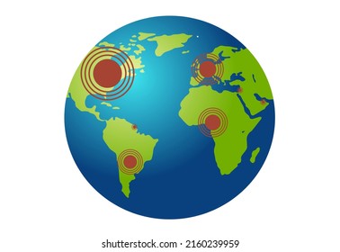 A map of the spread of the mokeypox virus