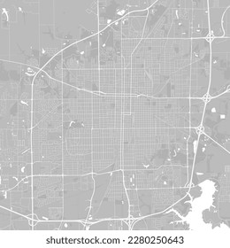 Map of Springfield city, Illinois. Urban black and white poster. Road map image with metropolitan city area view.