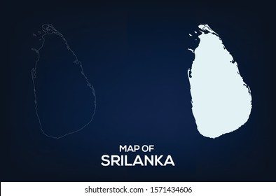 Map of Srilanka. Abstract design, vector illustration by using adobe illustrator. Finland map. Srilanka Outline map
