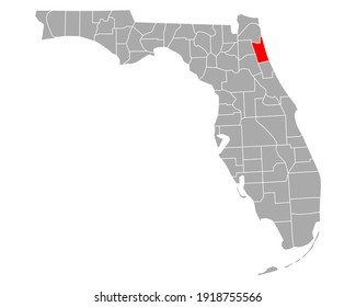 Mapa de St Johns en Florida en blanco
