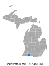Map of St Joseph in Michigan on white