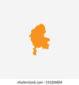 Map of Staffordshire Vector Illustration