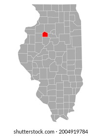 Map of Stark in Illinois on white