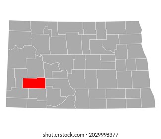 Map of Stark in North Dakota on white