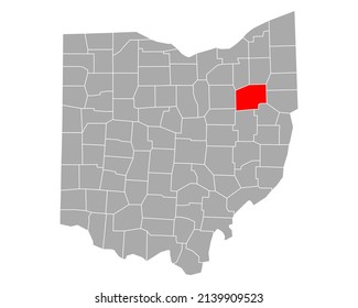 Map of Stark in Ohio on white