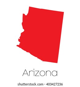 A Map of the the state Arizona
