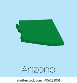 A Map of the the state Arizona