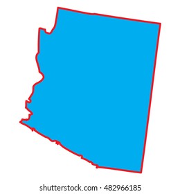 A Map of the the state  Arizona
