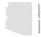 A map of the state of Arizona is shown in dots