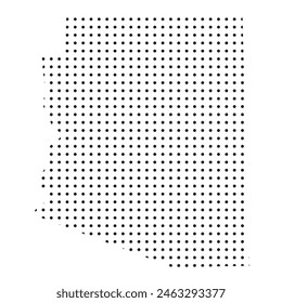 Se muestra un mapa del estado de Arizona en puntos