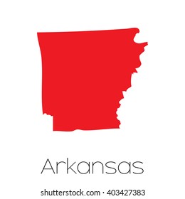 A Map of the the state Arkansas
