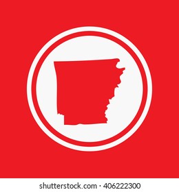 A Map of the the state Arkansas