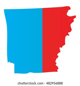 A Map of the the state  Arkansas