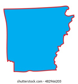 A Map of the the state  Arkansas
