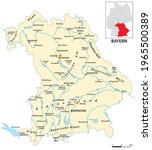 Map of the state of Brandenburg in German language