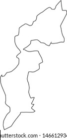 map of the state of Burgenland in Austria