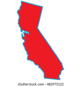 A Map of the the state  California