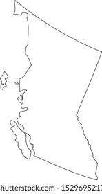Map state Canada. 
British Columbia 