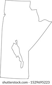 Map state Canada. Manitoba. Vector eps 10