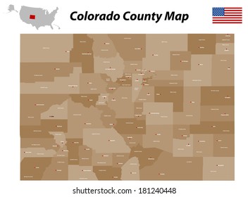 Map of the State of Colorado