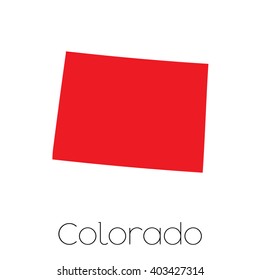 A Map of the the state Colorado