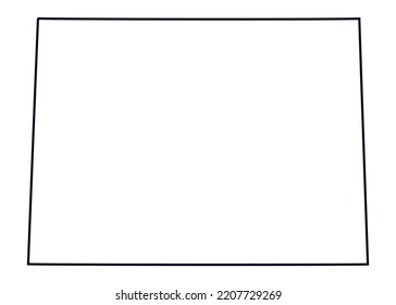 Map of the state of Colorado. Map of the US state isolated on white background. Vector illustration