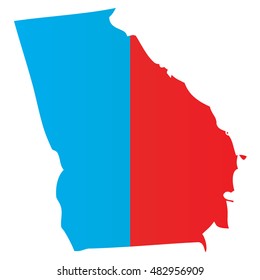 A Map of the the state  Georgia