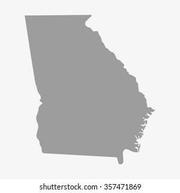 Map  the State of Georgia in gray on a white background