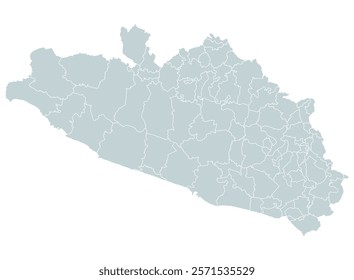 Map of the State of Guerrero in Mexico, infographic