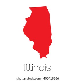 A Map of the the state Illinois