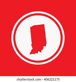 A Map of the the state Indiana