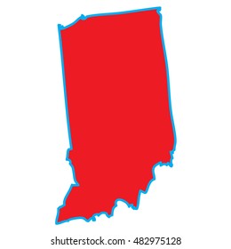 A Map of the the state  Indiana