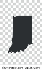 map of the state of Indiana on a transparent background