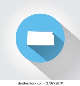Map state of Kansas 