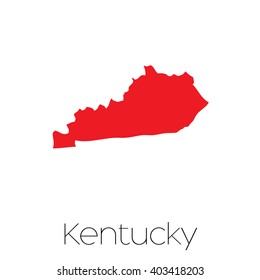 A Map of the the state Kentucky