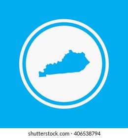 A Map of the the state Kentucky