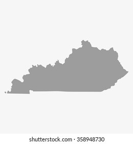 Map  the State of Kentucky in gray on a white background