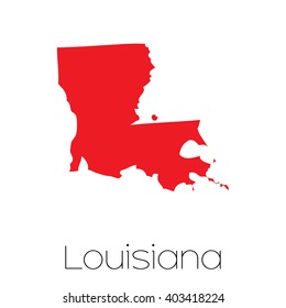 A Map of the the state Louisiana