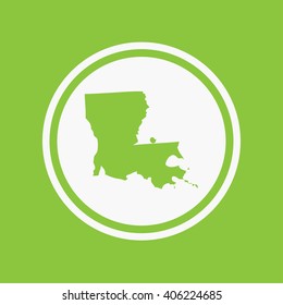 A Map of the the state Louisiana