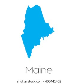 A Map of the the state  Maine