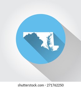 Map state of Maryland 