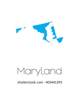 A Map of the the state  Maryland