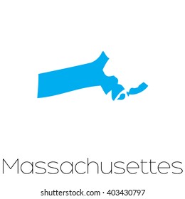 A Map of the the state Massachusettes
